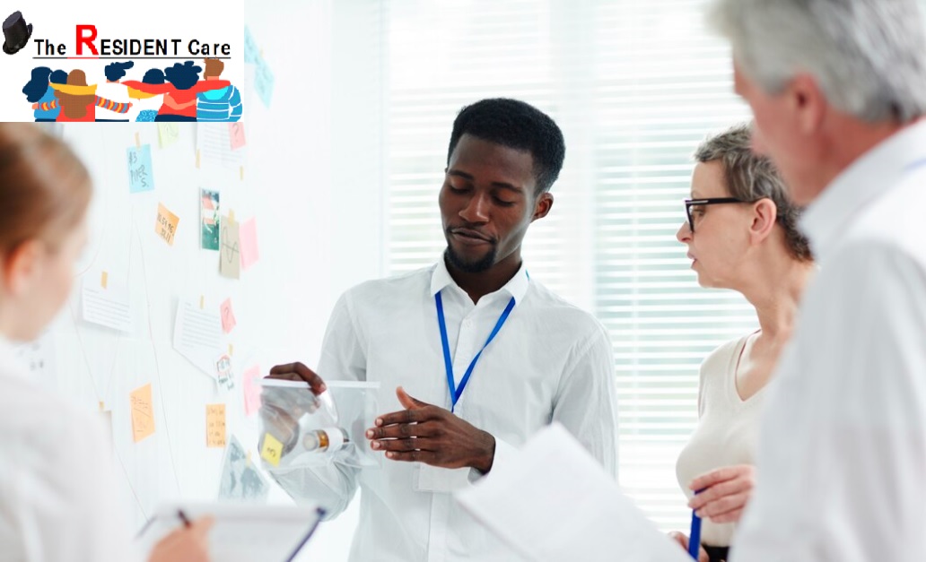 Caregiver assisting patient