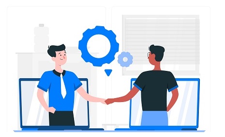 Caregiver assisting patient